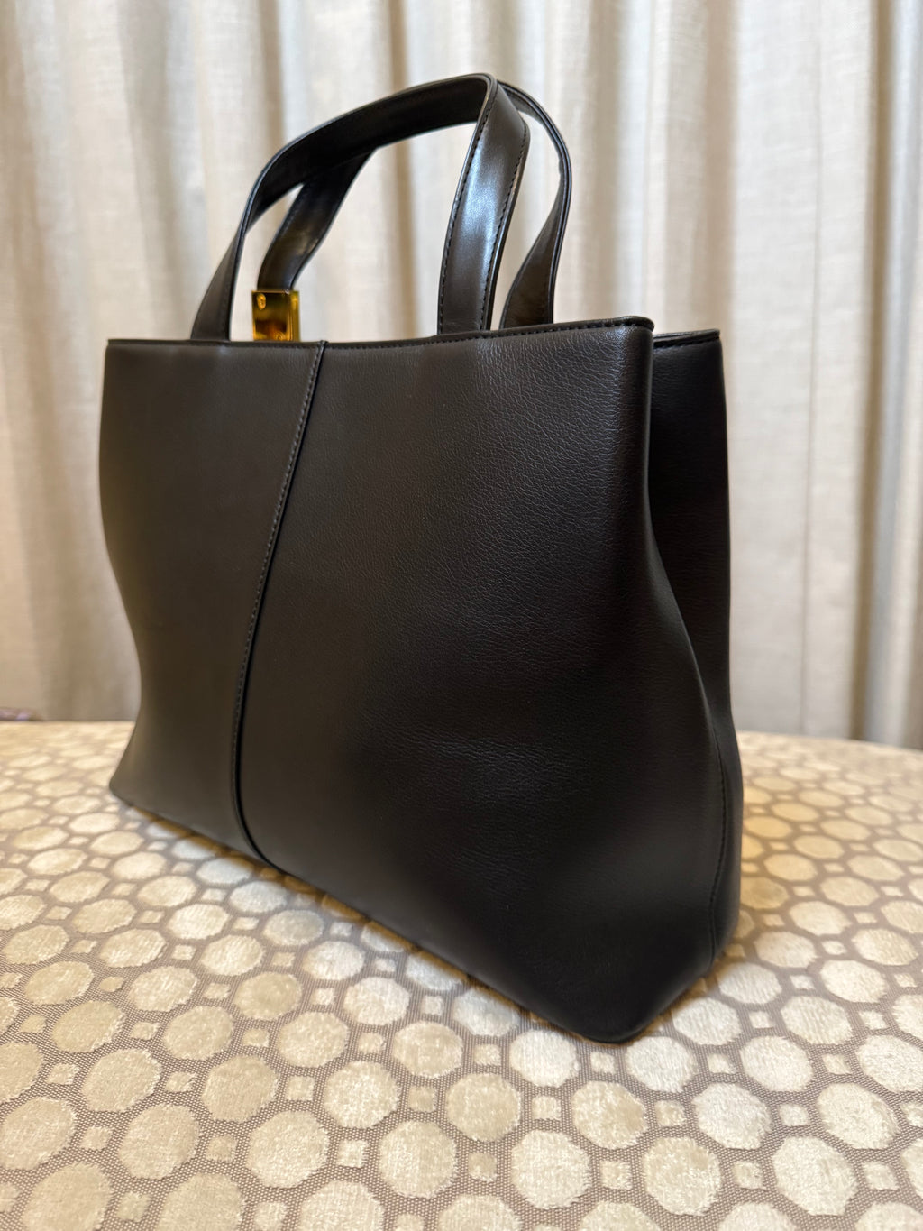 Black Burberry Leather Tote