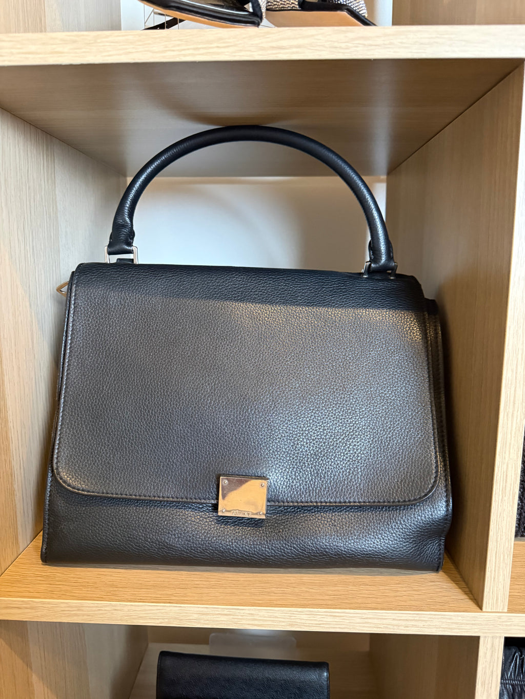Celine Balck Clasp Winged Trapeze Bag