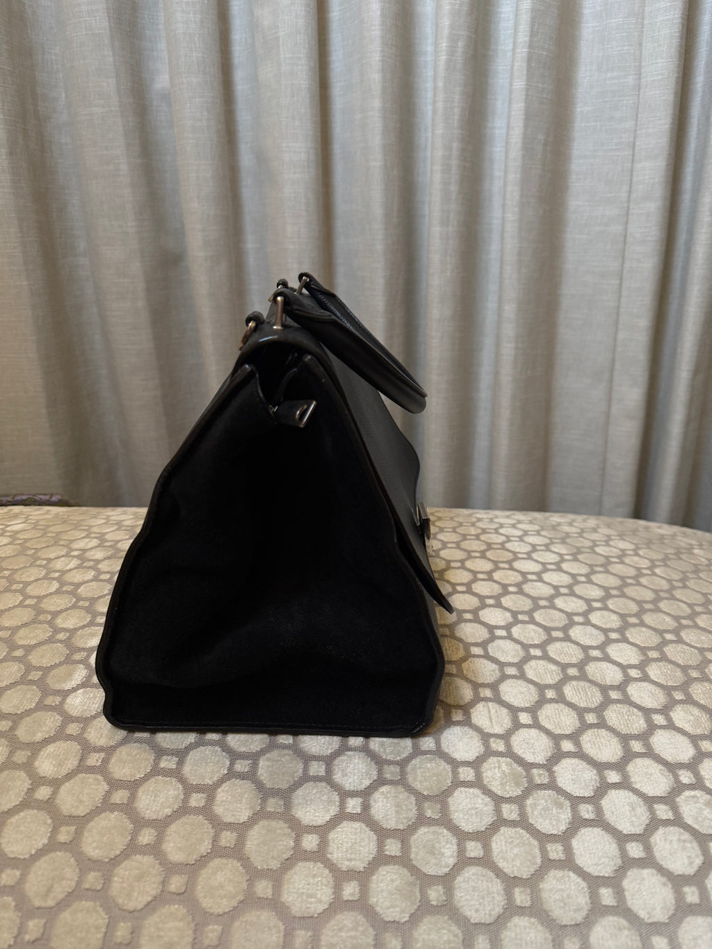 Celine Balck Clasp Winged Trapeze Bag