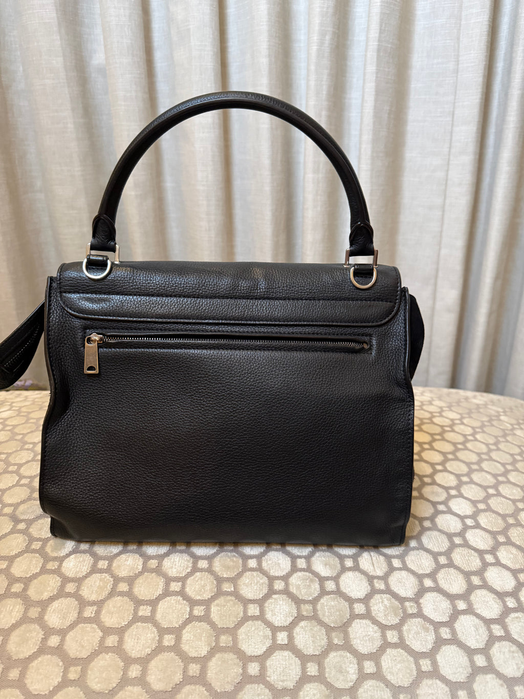Celine Balck Clasp Winged Trapeze Bag