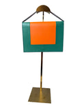 Celine Frame Evening Clutch On Chain In The Pop Green And Fluo Orange Colorway