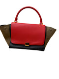 Celine Red Brwn Clasp Winged Bag - Image 1