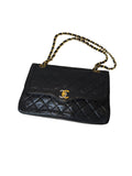Chanel Matelasse Quilted Leather Chain Shoulder Bag With A Cc Turn Lock And A Red Leather Interior - Image 1