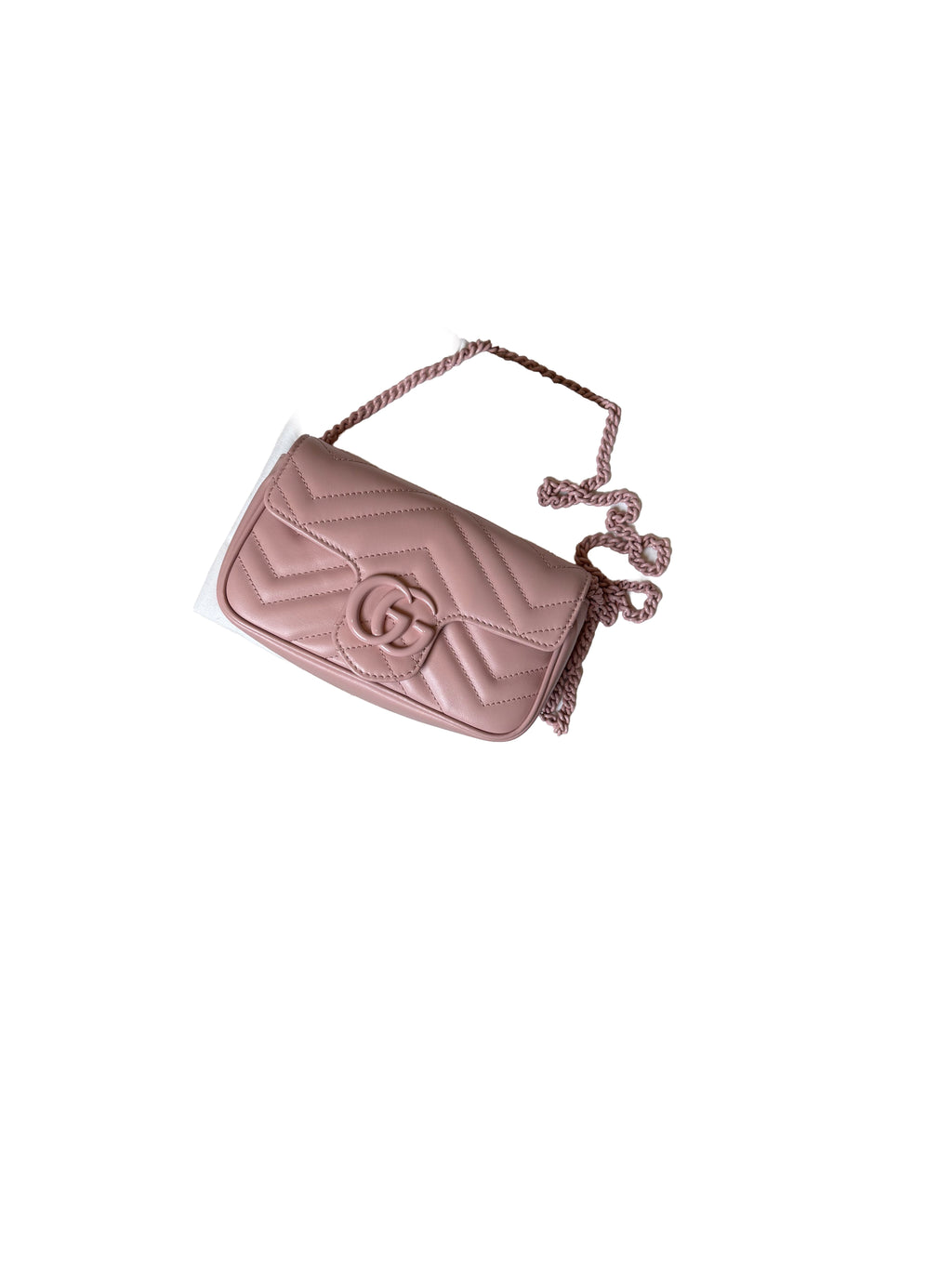 Gucci Gg Marmont Matelasse Belt Bag In Light Pink Leather - Image 1