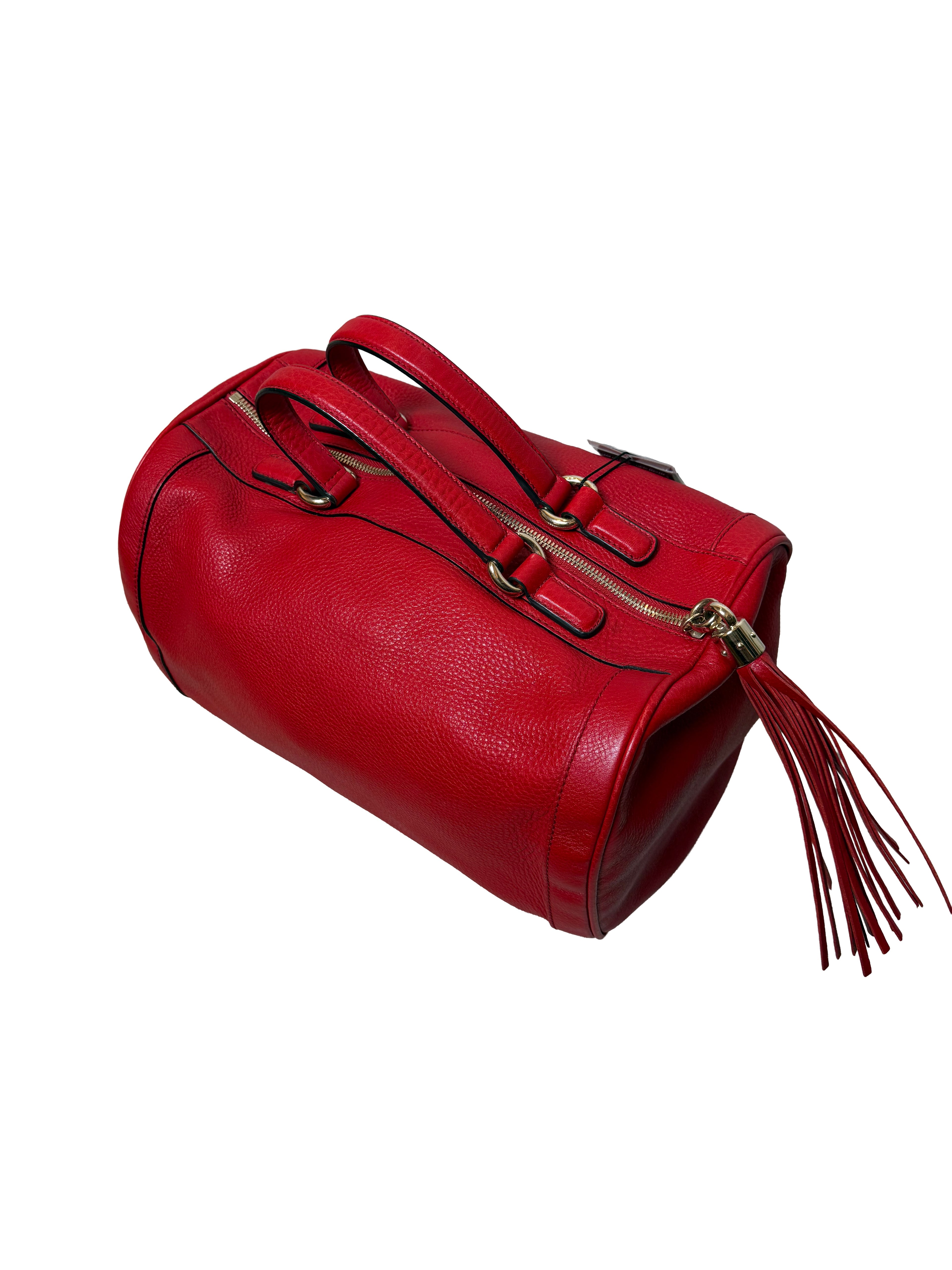 Gucci Soho Red Boston Bag - Image 4
