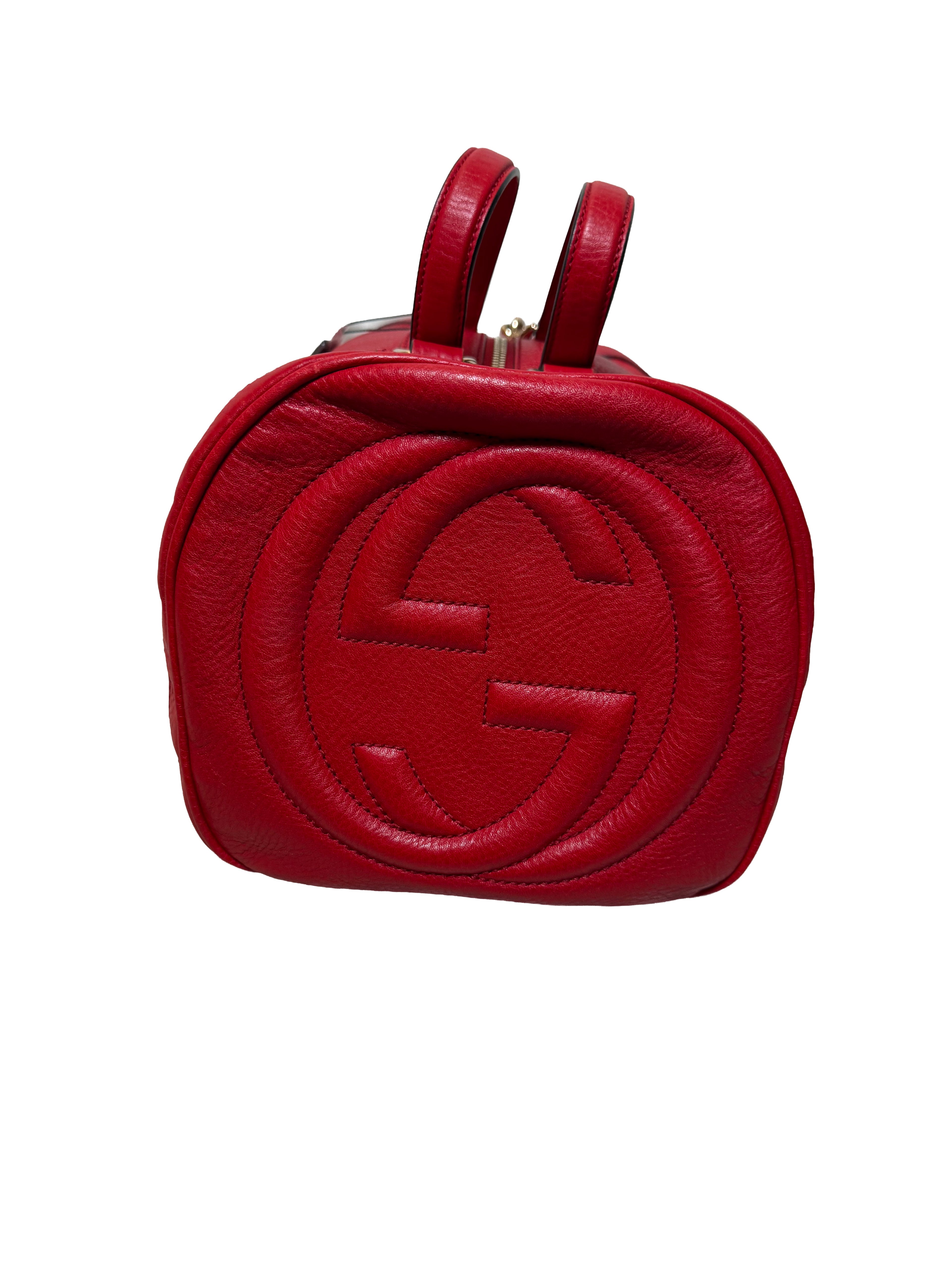 Gucci Soho Red Boston Bag - Image 5