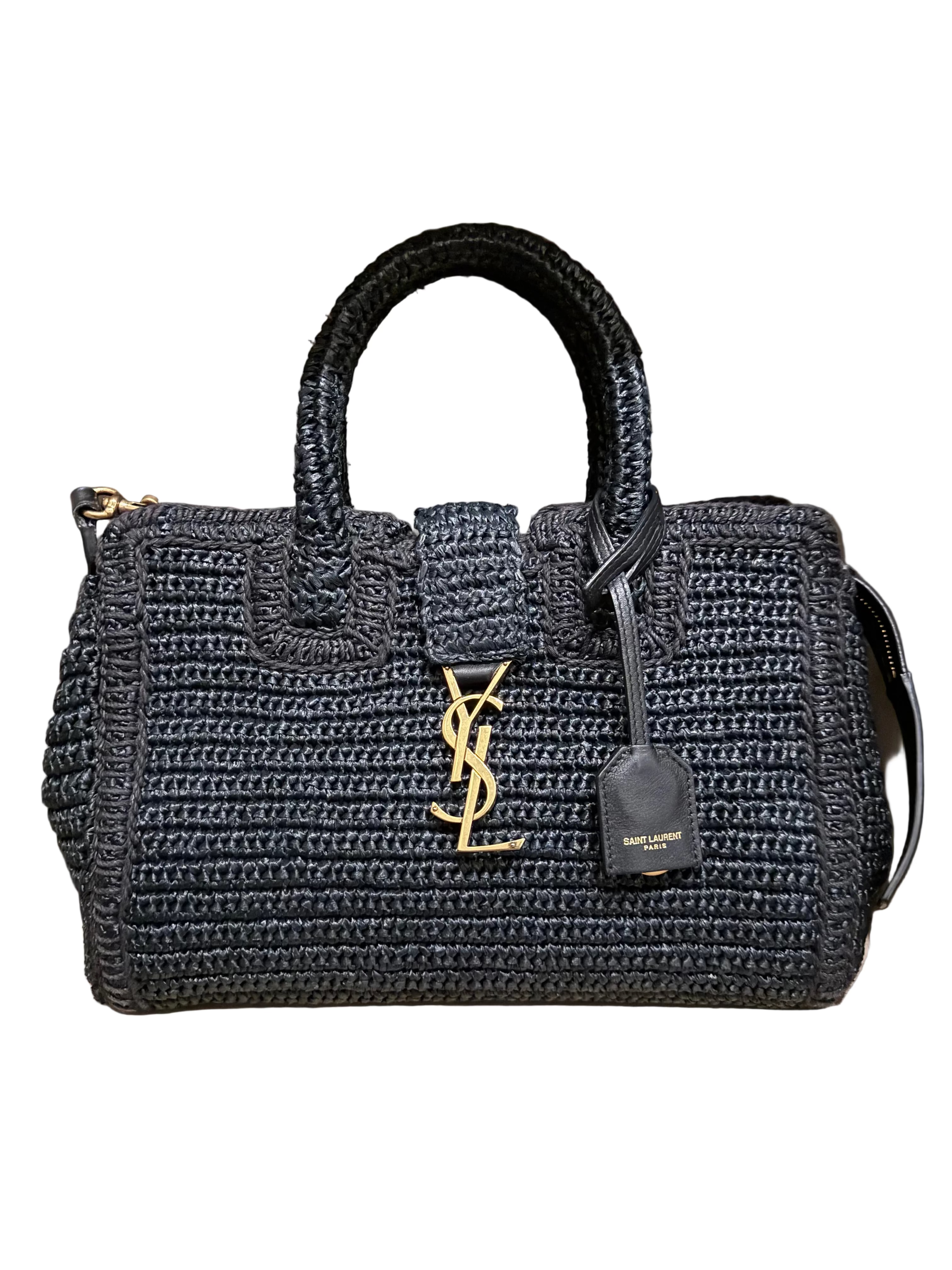 Saint Laurent Rafia Tote Bag