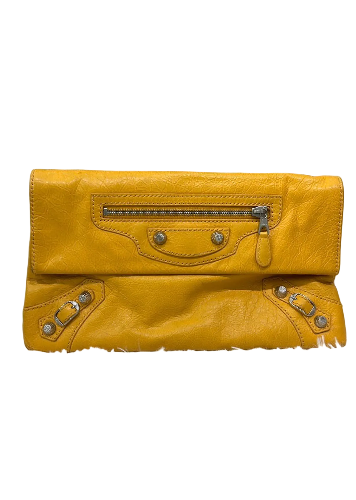 Balenciaga Yellow Clutch