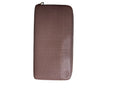 Loewe Linen Anagram Round Zipper Long Wallet In Pink Beige - Image 1