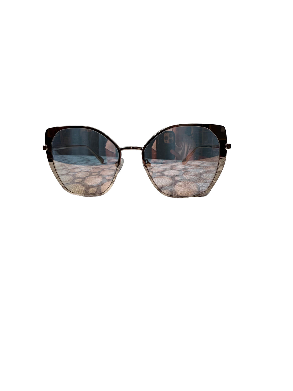 Longchamp Women S Metal Sunglasses Model Lo175S Featuring A Cat Eye Shape And Mirrored Lenses