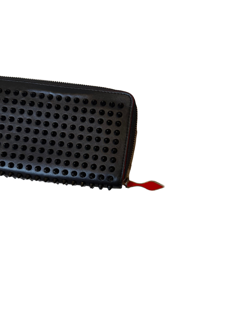 Louboutin Panettone Studded Zip Around Long Wallet.