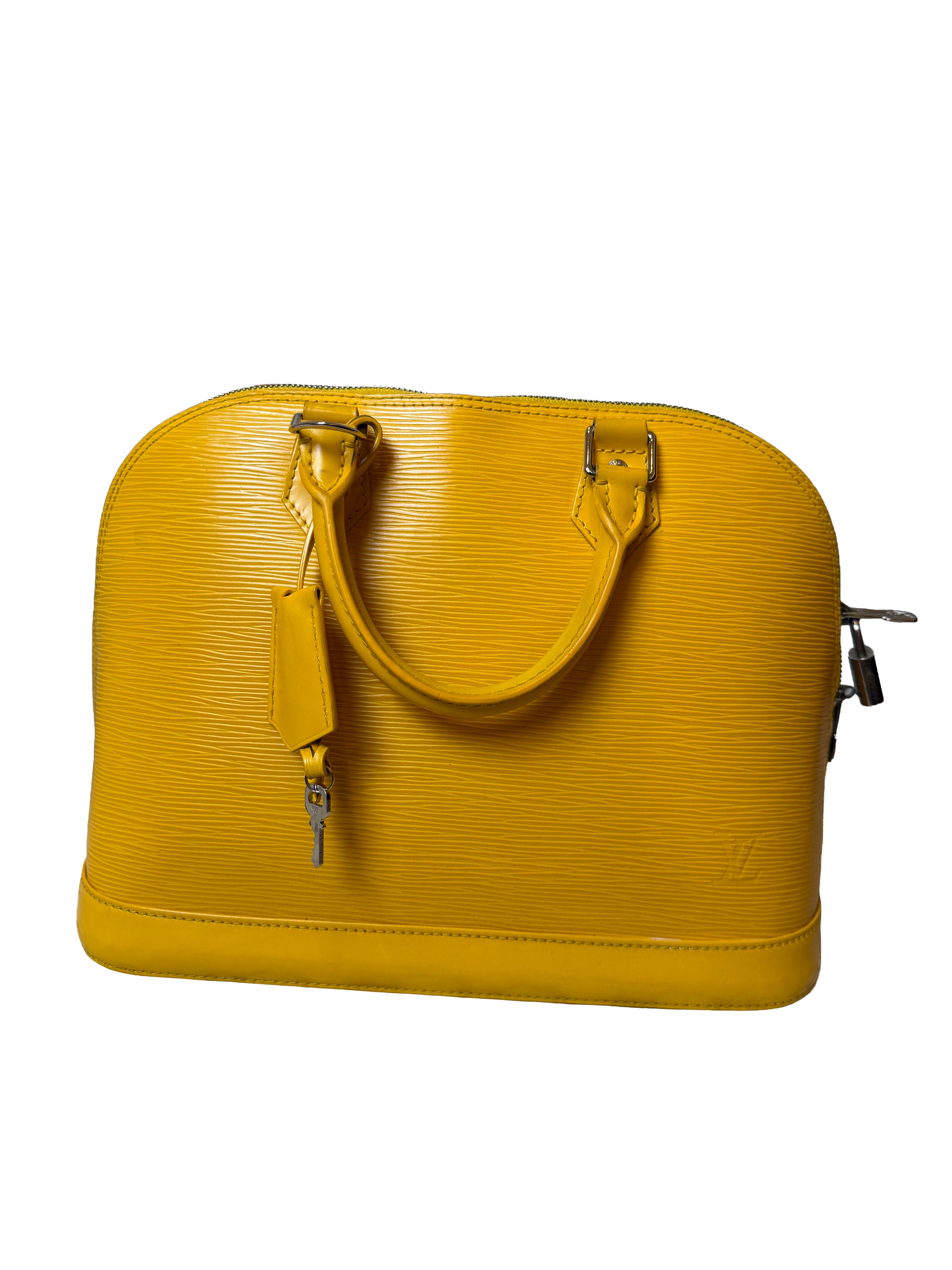 Pre-owned Louis Vuitton Alma Yellow Epi Leather Top Handle Bag 25780896 - Image 1