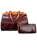 Louis Vuitton Monogram Vernis Brea Mm Bag And Matching Wallet In A Burgundy Patent Leather Finish - Image 1
