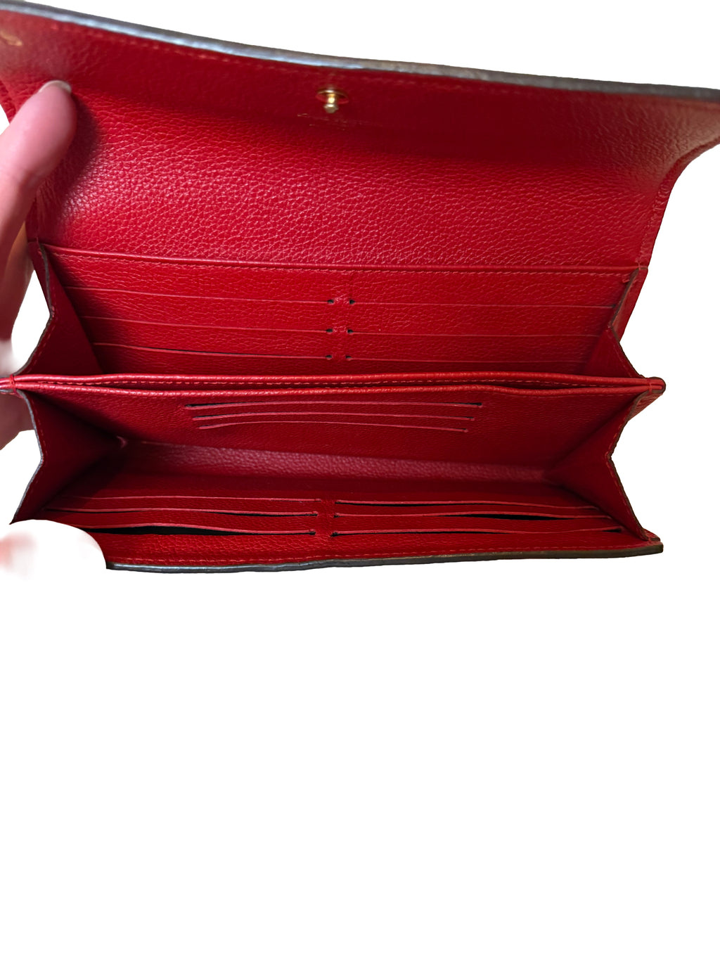 Louis Vuitton Portefeuille Pont Neuf Wallet In Cerise Monogram Empreinte Leather