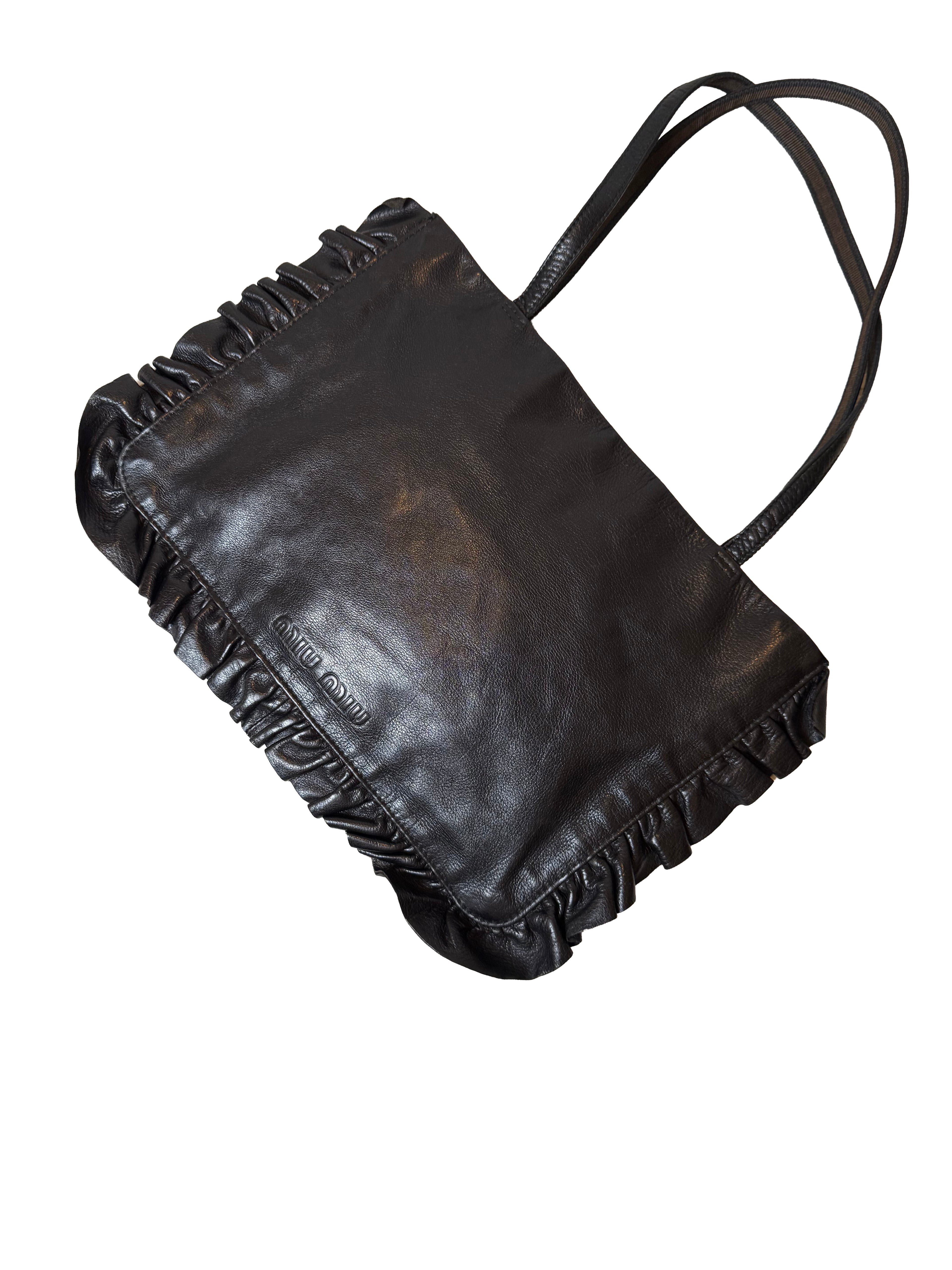 Miu Miu Patent Leather Crocodile Embossed Shoulder Bag Black, 2015-2020 - Image 2