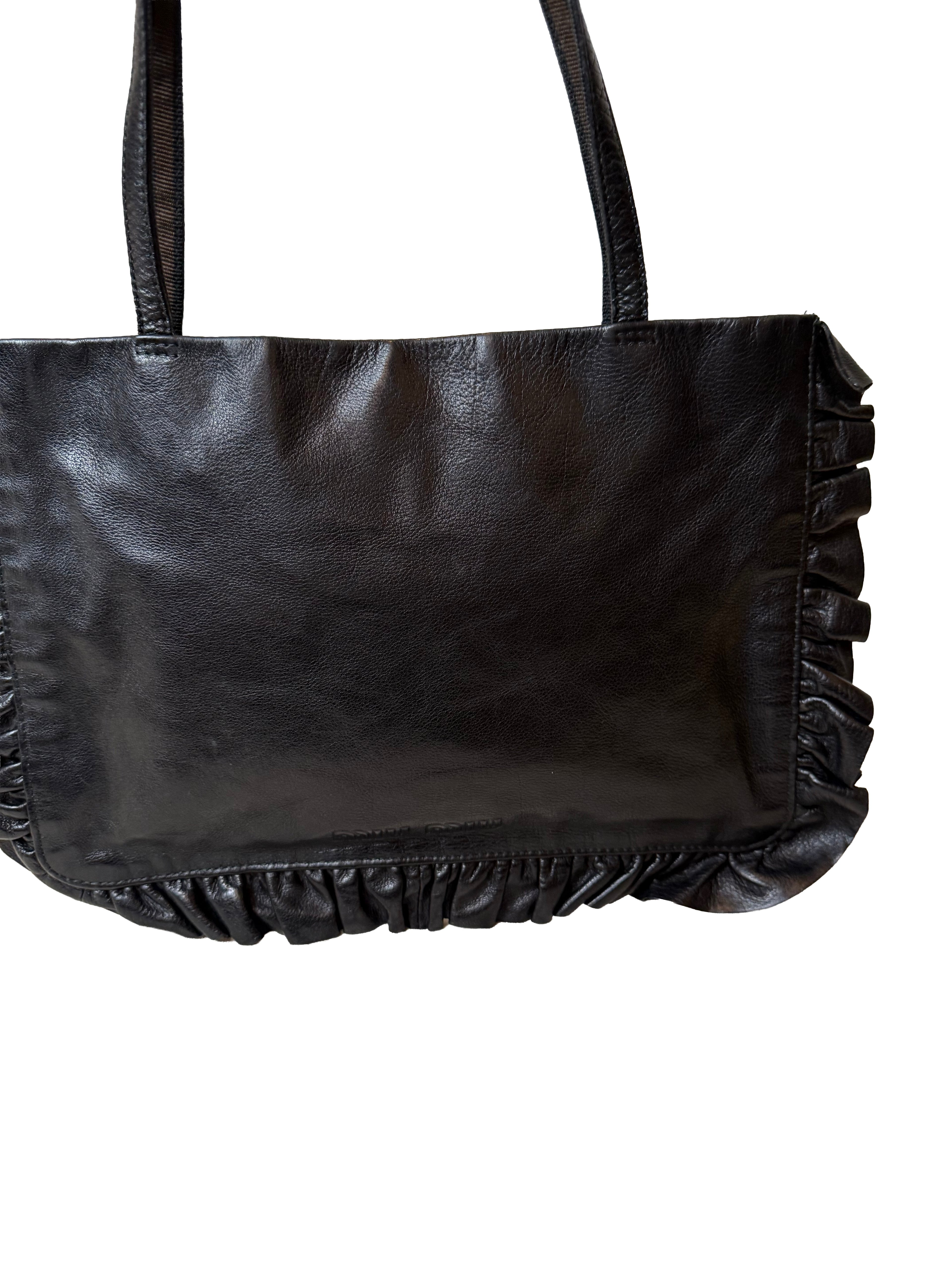 Miu Miu Patent Leather Crocodile Embossed Shoulder Bag Black, 2015-2020 - Image 3