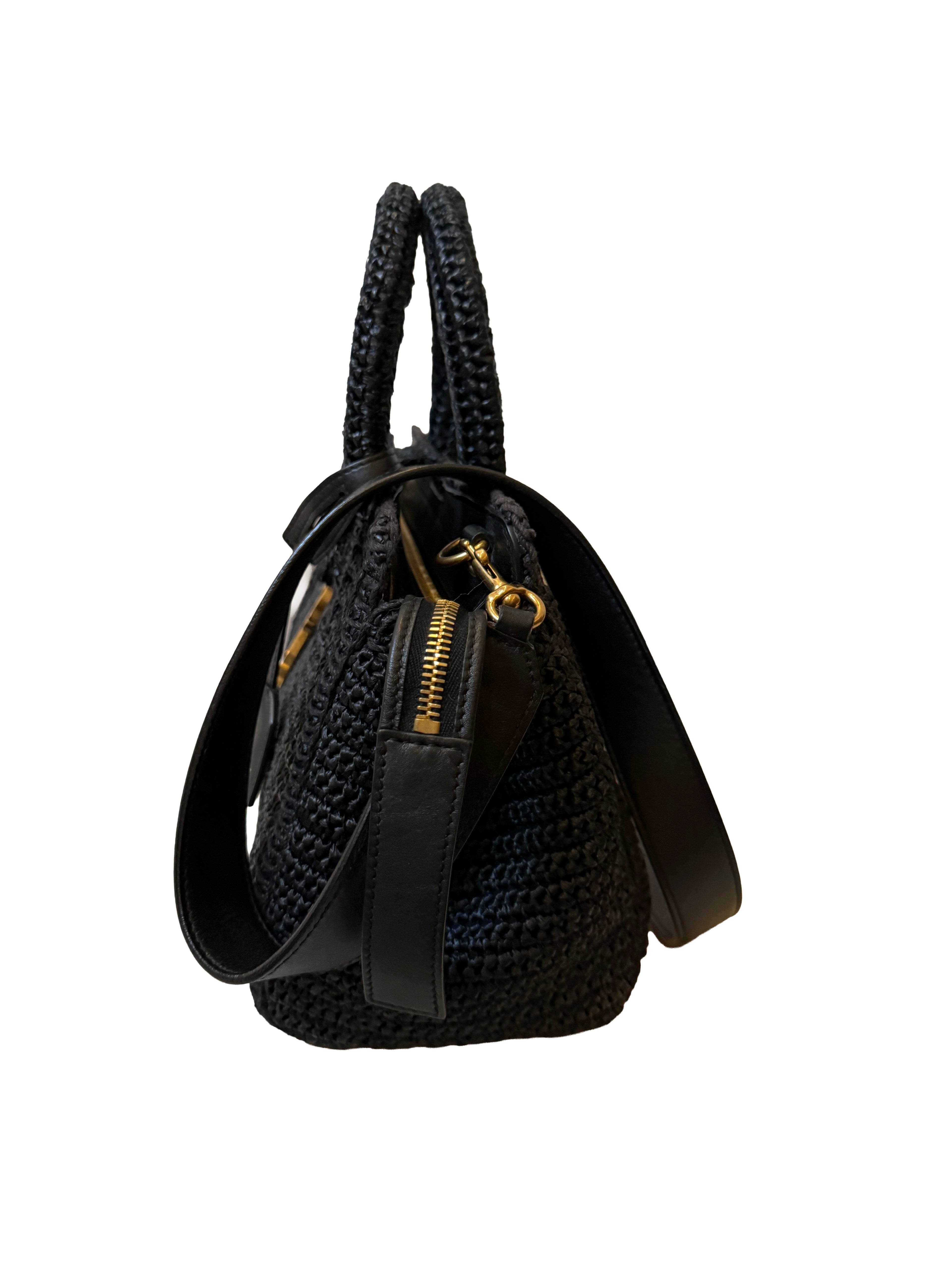 Saint Laurent Rafia Tote Bag