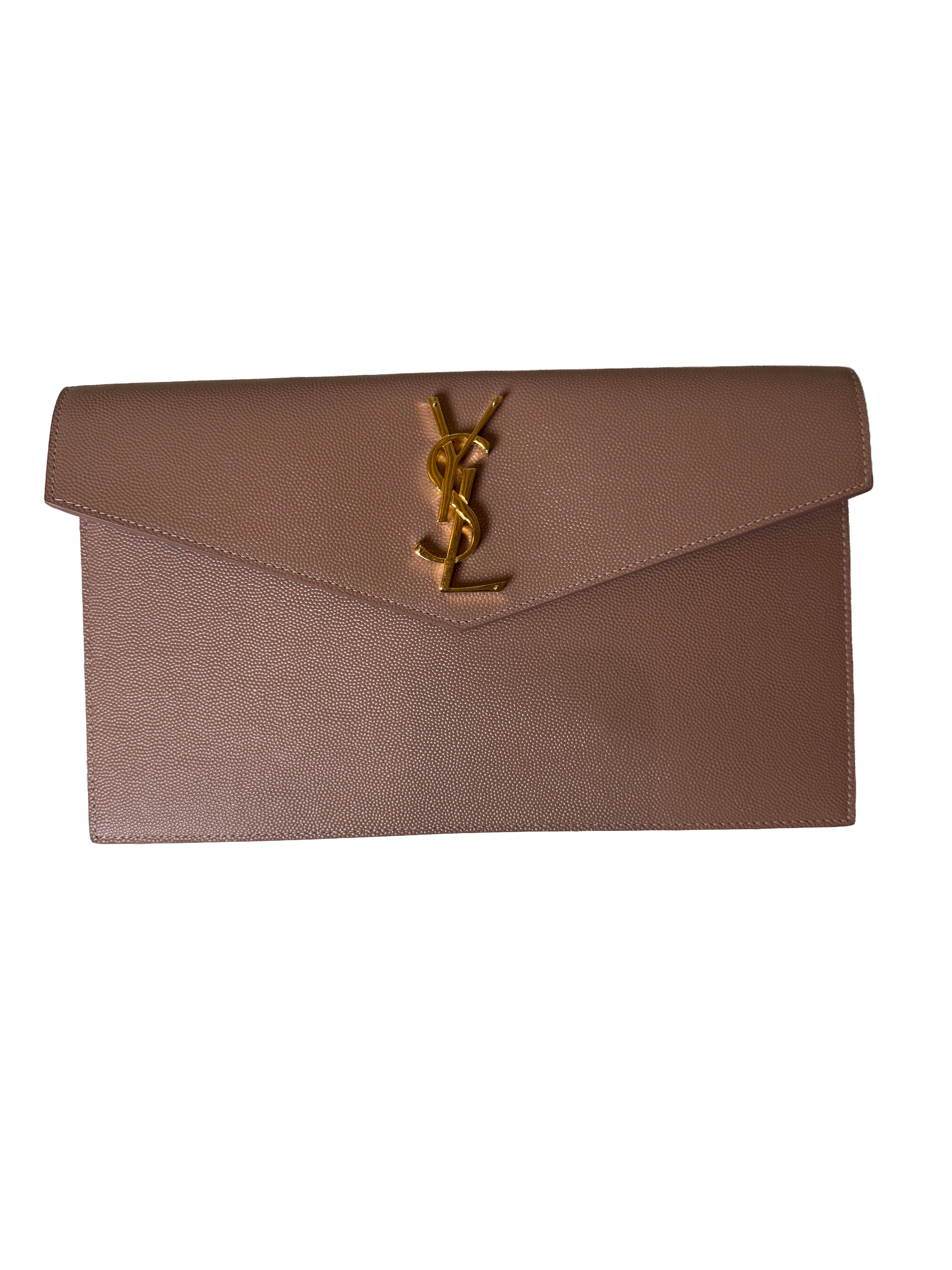 Saint Laurent Uptown Pouch In Grain De Poudre Leather
