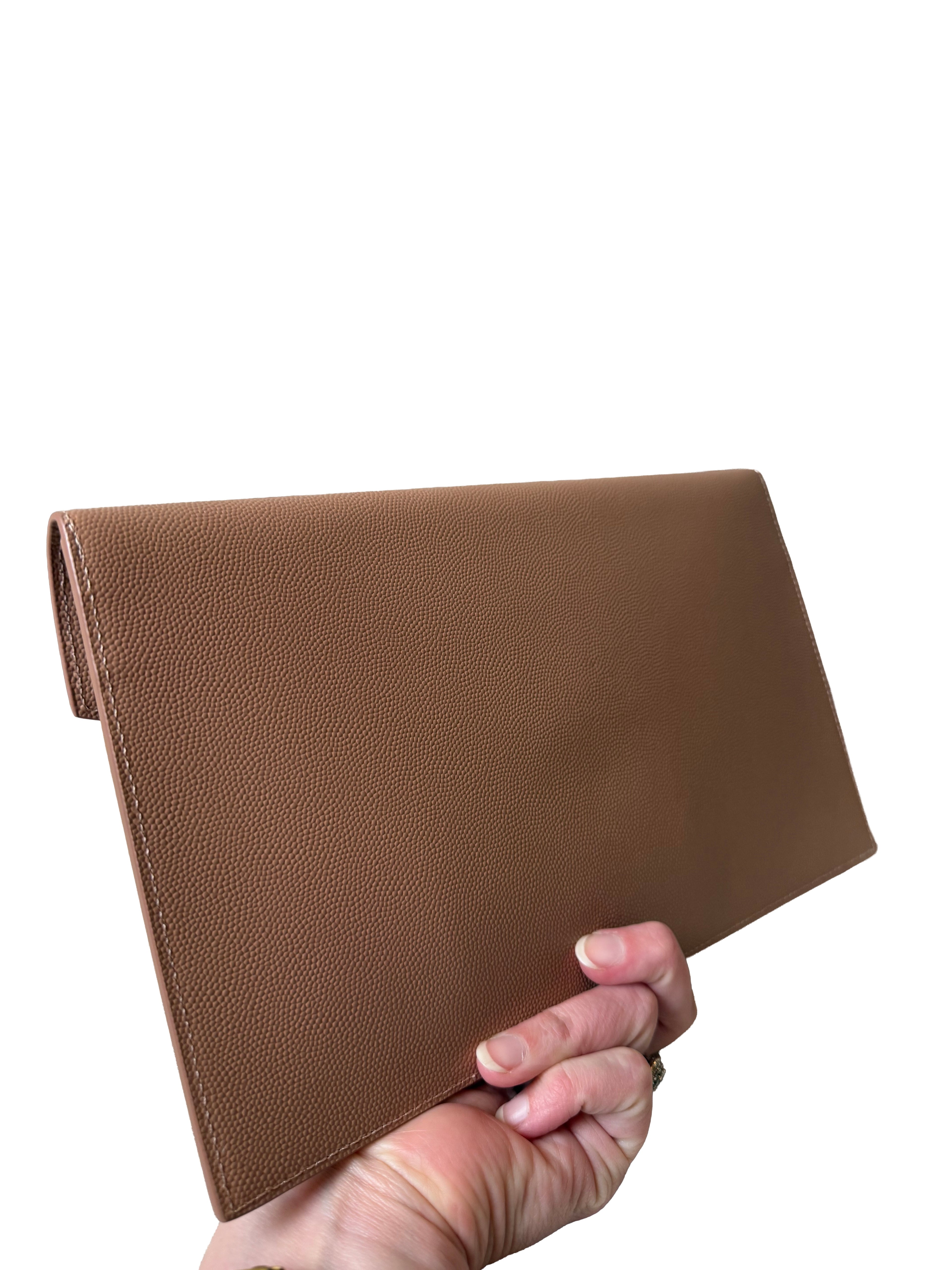 Saint Laurent Uptown Pouch In Grain De Poudre Leather
