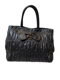 Black Prada Nappa Gaufre Bow Tote Bag - Image 1