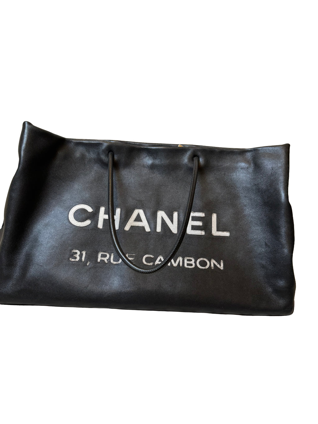 Black Leather Chanel Essential Rue Cambon Tote Bag - Image 1