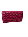 Miu Miu Quilted Chevron Pink Purse-wallet